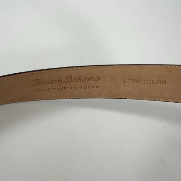 Tommy Bahama Braided Imitation Vegan Leather Belt in Brown Men's Size 32 - Picture 5 of 6